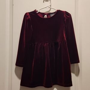 INC 2T Deep Red Velvet Dress